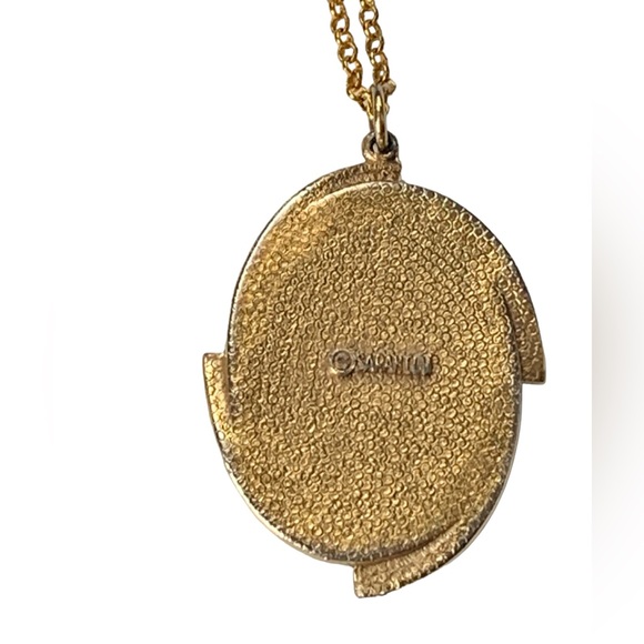 Vintage SARAH COVENTRY Glass Tigers Eye Oval Gold Plated Necklace Jewelry - Picture 6 of 7